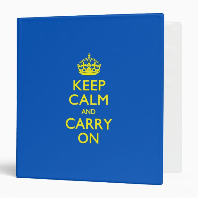 KEEP CALM AND CARRY ON Blue Binder (Front/Inside)