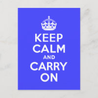 Keep Calm and Carry On Blue