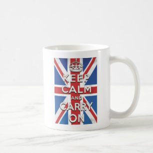 Keep Calm and Carry On British Flag Coffee Mug