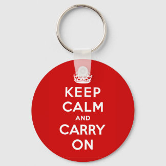 Keep Calm and Carry On British Poster on T shirts Keychain
