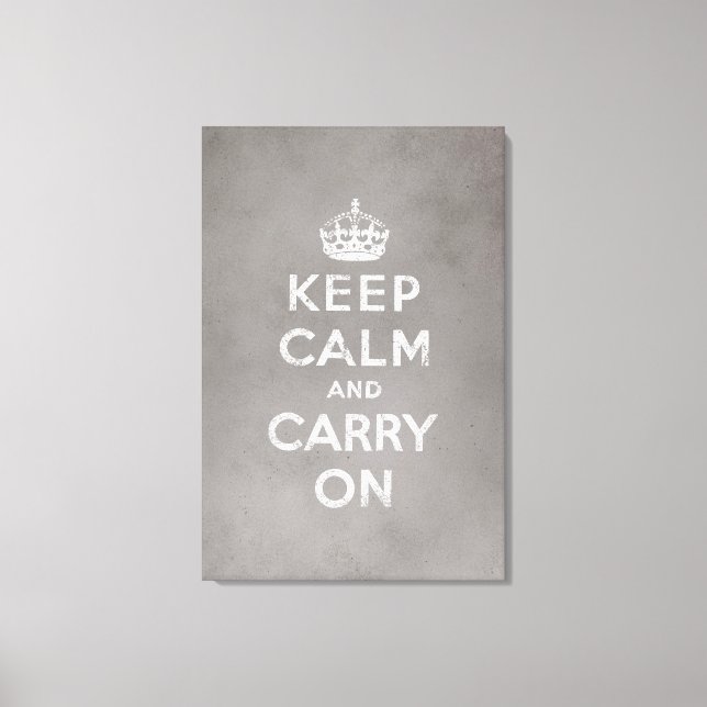 Keep Calm and Carry On Canvas Print (Front)