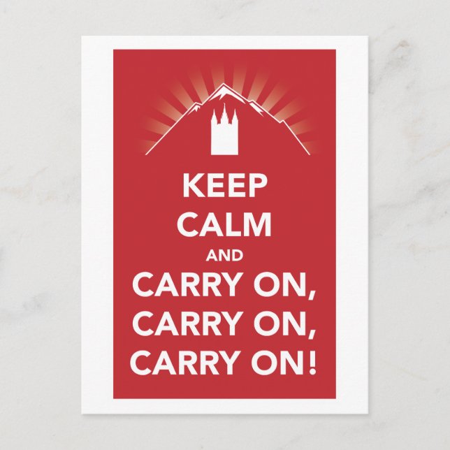 Keep calm and carry on, carry on, carry on! card (Front)
