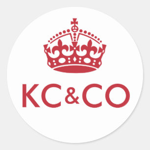 KEEP CALM and CARRY ON - Change background Classic Round Sticker