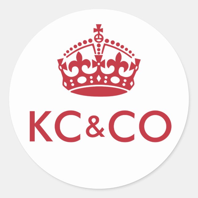 KEEP CALM and CARRY ON - Change background Classic Round Sticker (Front)