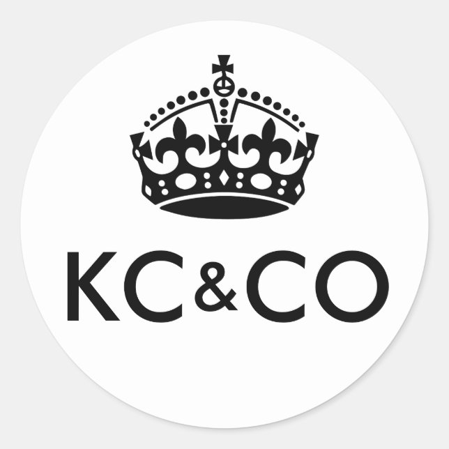 KEEP CALM and CARRY ON - Change background Classic Round Sticker (Front)