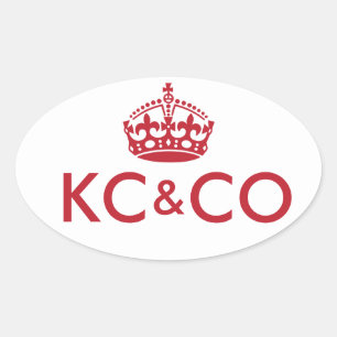 KEEP CALM and CARRY ON - Change background Oval Sticker