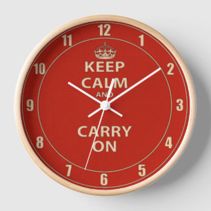 Keep Calm and Carry On Clock