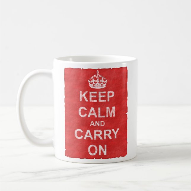 Keep Calm and Carry On Coffee Mug (Left)