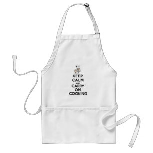 Keep Calm And Carry On Cooking Standard Apron