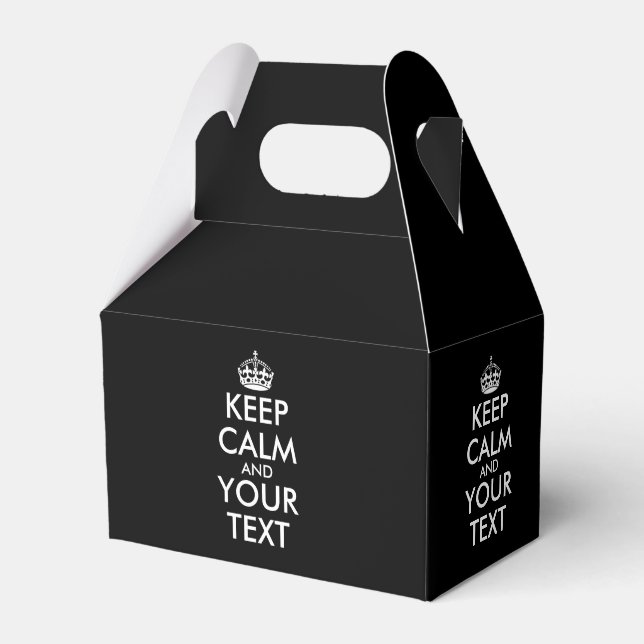 Keep Calm and Carry On - Create Your Own Favor Box (Front Side)