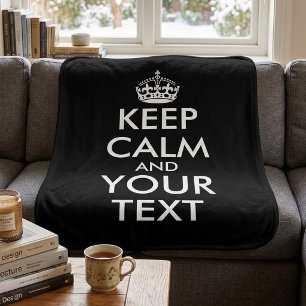 Keep Calm and Carry On - Create Your Own Sherpa Blanket