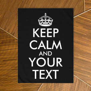 Keep Calm and Carry On - Create Your Own Tablecloth