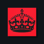 Keep Calm and Carry On Crown Canvas Print<br><div class="desc">Keep Calm and Carry On Crown. You can personalize the design further if you'd prefer,  such as by adding your name or other text,  or adjusting the image - just click 'Customize' to see all the options.</div>