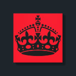 Keep Calm and Carry On Crown Canvas Print<br><div class="desc">Keep Calm and Carry On Crown. You can personalize the design further if you'd prefer, such as by adding your name or other text, or adjusting the image - just click 'Customize' to see all the options.</div>