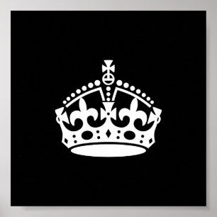 Keep Calm and Carry On Crown (Editable) Poster