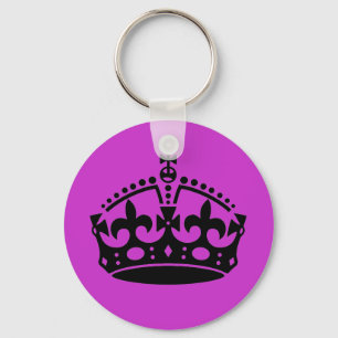 Keep Calm and Carry On Crown Keychain