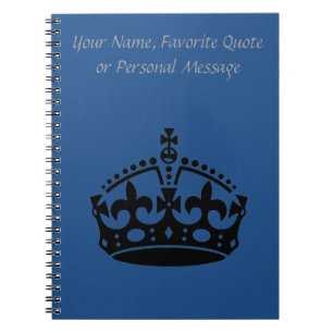 Keep Calm and Carry On Crown Notebook