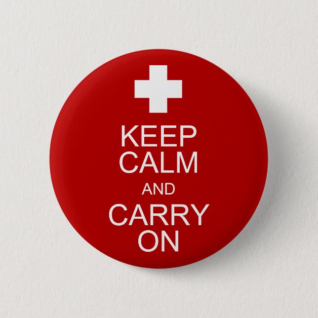 Keep Calm and Carry On - First Aid 2 Inch Round Button (Front)