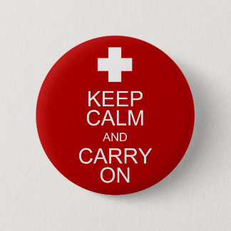 Keep Calm and Carry On - First Aid 2 Inch Round Button