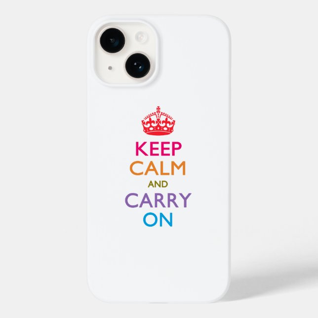 KEEP CALM AND CARRY ON Fruity Colours Case-Mate iPhone Case (Back)