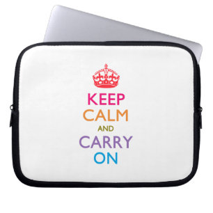 KEEP CALM AND CARRY ON Fruity Colours Laptop Sleeve