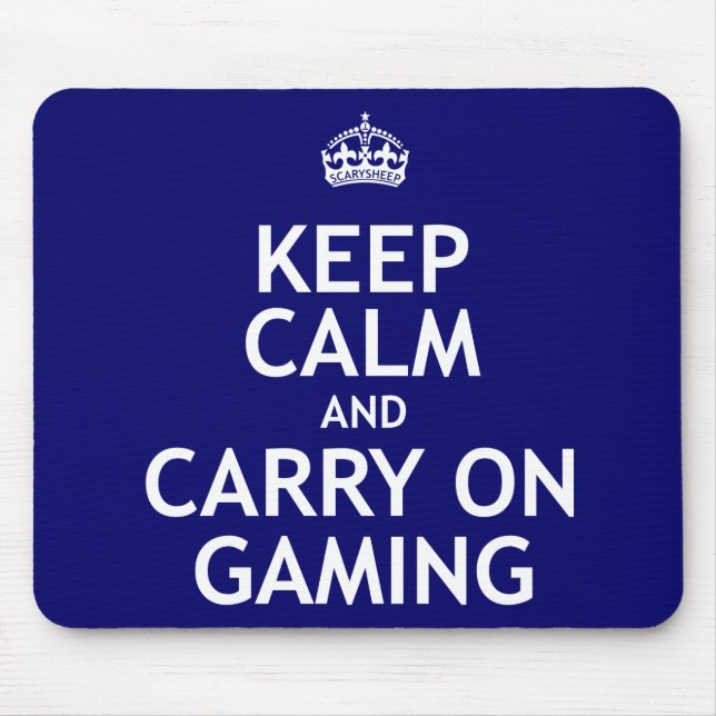 Keep Calm and Carry On Gaming Mouse Pad (Front)