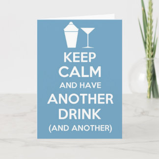 Keep calm and carry on greetings card
