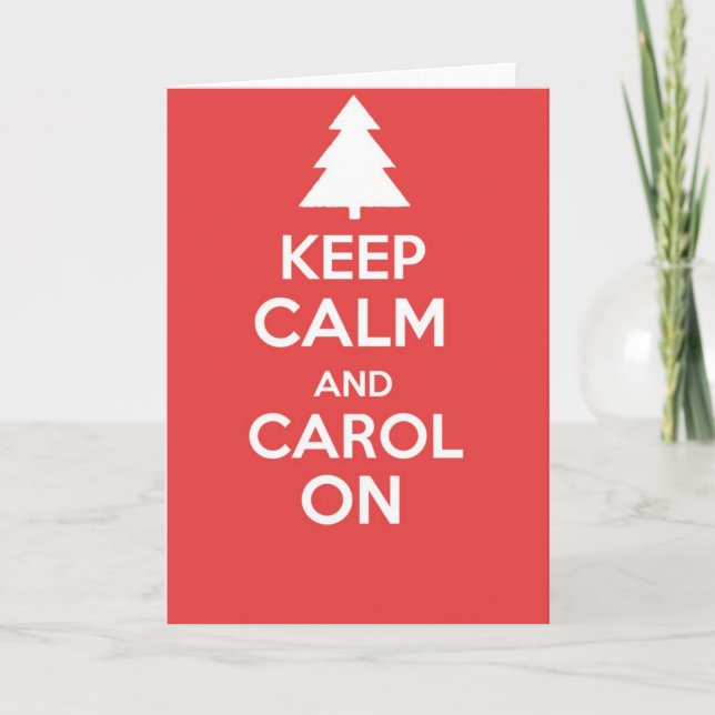 Keep calm and carry on greetings card - XMAS (Front)