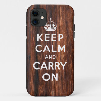 Keep Calm and Carry On iPhone 5 Case | Wood Print