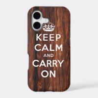 Keep Calm and Carry On iPhone 5 Case | Wood Print