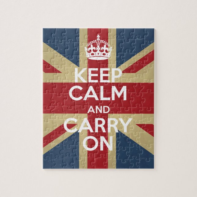 Keep Calm And Carry On Jigsaw Puzzle (Vertical)