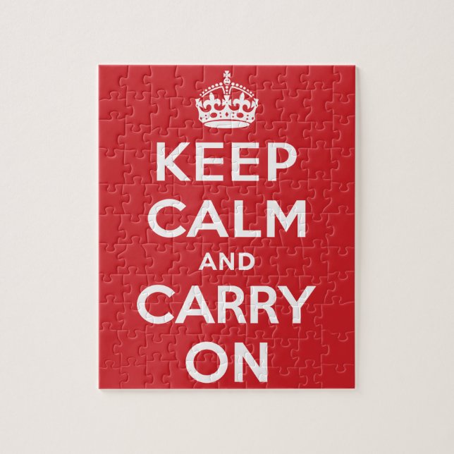 Keep Calm And Carry On Jigsaw Puzzle (Vertical)