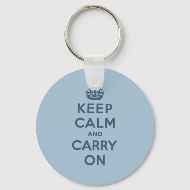 Keep Calm And Carry On Keychain (Front)