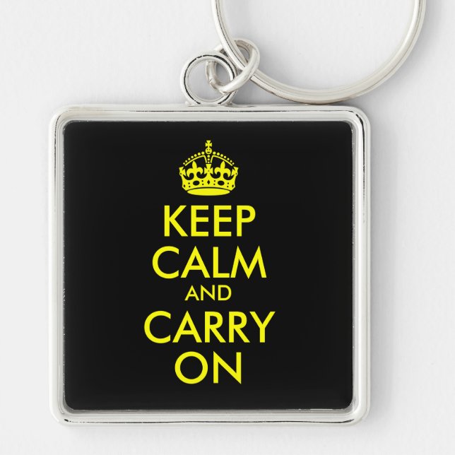 Keep Calm and Carry On Keychain (Front)