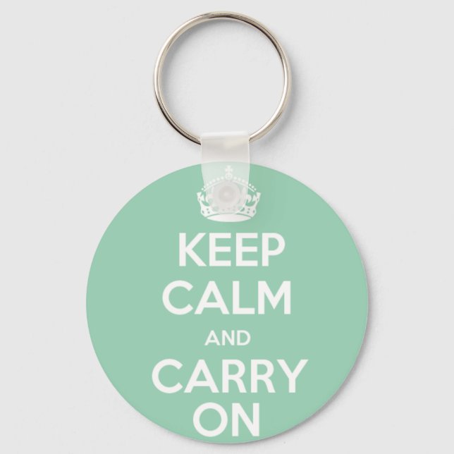 Keep Calm and Carry On Keychain (Front)