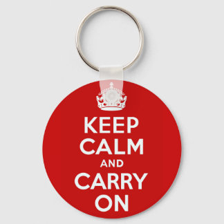 Keep Calm And Carry On Keychain