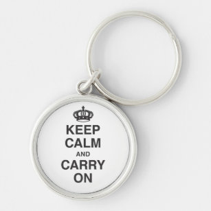 Keep Calm and Carry On Keychain