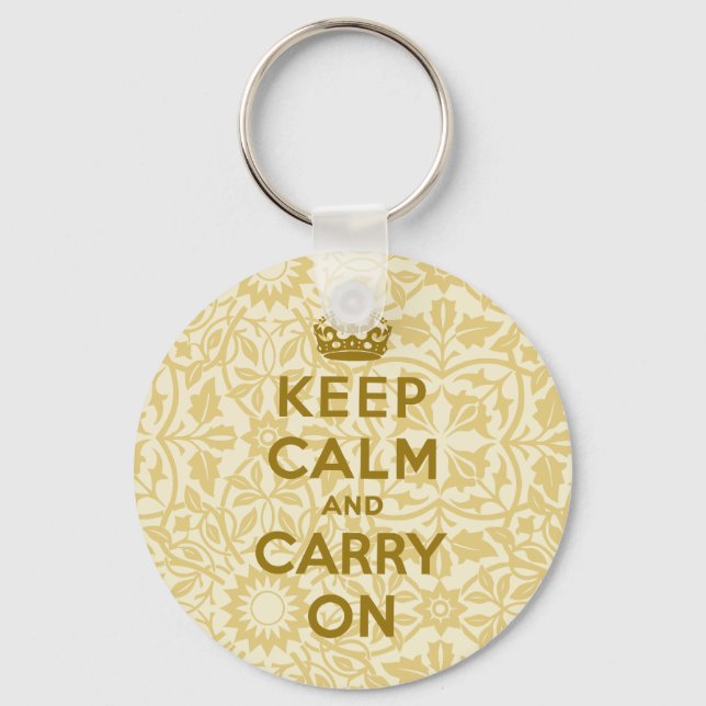 Keep Calm And Carry On Keychain (Front)