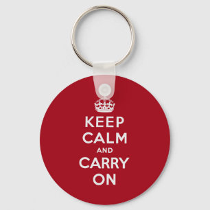 Keep Calm And Carry On Keychain