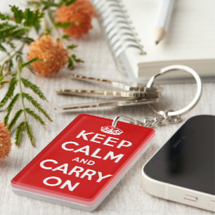 Keep Calm and Carry On Keychain