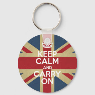 Keep Calm And Carry On Keychain