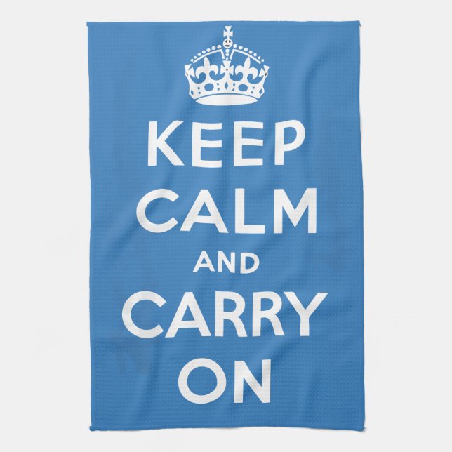 Keep Calm and Carry On Kitchen Towel (Vertical)