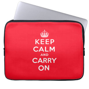 Keep Calm and Carry On Laptop Sleeve