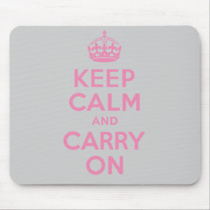 Keep Calm And Carry On. Light Pink. Best Price. Mouse Pad