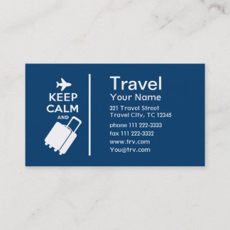 Keep Calm and Carry on Luggage Business Card
