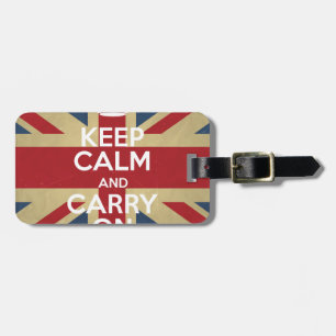 Keep Calm And Carry On Luggage Tag