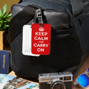 Keep Calm and Carry On Luggage Tag