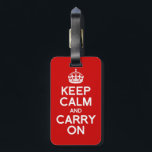 Keep Calm and Carry On Luggage Tag<br><div class="desc">Keep Calm and Carry On.</div>