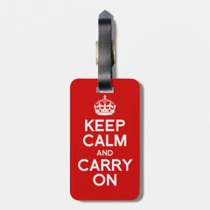 Keep Calm and Carry On Luggage Tag
