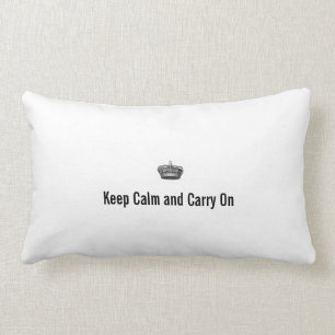Keep Calm and Carry On Lumbar Pillow